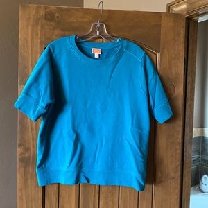 J CREW SHORT SLEEVED SWEATSHIRT